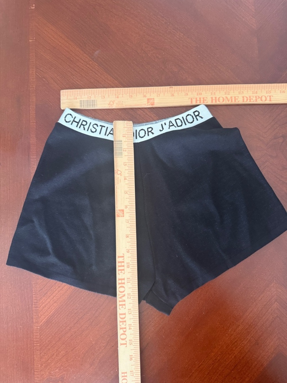 Dior Black Knit Shorts with Logo Waistband stretch briefs high waisted S - Picture 2 of 7
